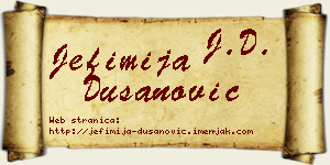 Jefimija Dušanović vizit kartica